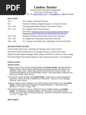 Academic CV