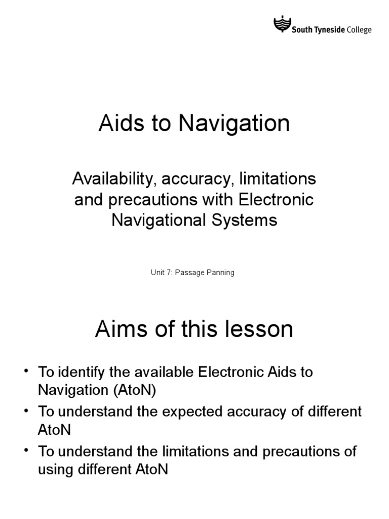 Aids To Navigation PDF Navigation Global Positioning System