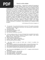 Ficha Escolha Múltipla - Gramática