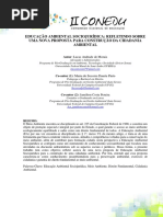 Educação Ambiental Sociojurídica Refletindo Sobre Uma Nova Proposta Para Construção Da Cidadania Ambiental