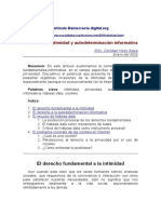 Derecho a La Intimidad y Autodertiminación Informativa. Democracia Digital. Org