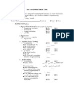 Risk Factor Assessment Form