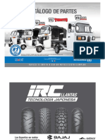 Aplicaciones de llantas IRC en modelos Bajaj