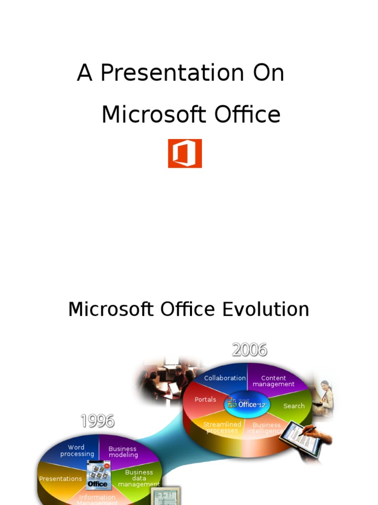 A Presentation On Microsoft Office | PDF | Microsoft Office | Microsoft ...