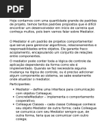 Padrao de Projetos - Mediator