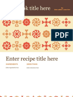 Cookbook Folk Pattern