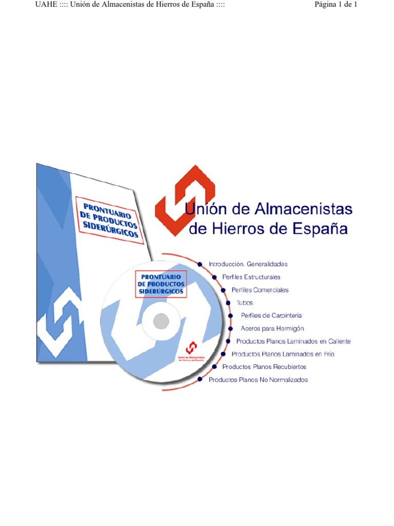 Prontuario Perfiles Acero UAHE | PDF | Acero | Soldadura