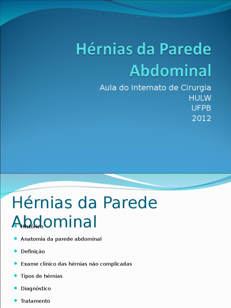 Hérnias Da Parede Abdominal | PDF | Distúrbios músculoesqueléticos ...