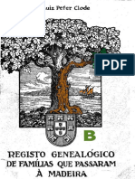 Registo Genealogico Das Familias Que Passaram À Madeira - Letra B