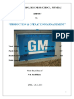 Production & Operation Management - General Motor Halol.. (Chevrolet)