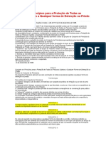 Conjunto de Princípios Para a Proteção de Todas as Pessoas Sujeitas a Qualquer Forma de Detenção Ou Prisão