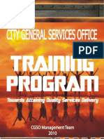 CGSO Training Program