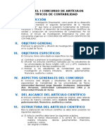 Bases Del I Concurso de Artículos Científicos de Contabilidad Cie