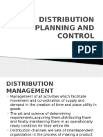 Distribution and Channel Management