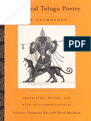 Classical Telugu Poetry An Anthology Metre Poetry Poetry