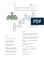 Crossword Puzzle - Verbs in Present Tense 2