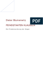 Dieter Blumenwitz Feindstaaten Klauseln