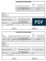 Employee Leave Application Form