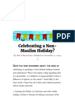 Celebrating A Non-Muslim Holiday
