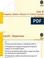 Unit 8: Frequency-Domain Analysis of Control System