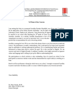 Adid Letter of Recommendation For Mitsui Busan From School