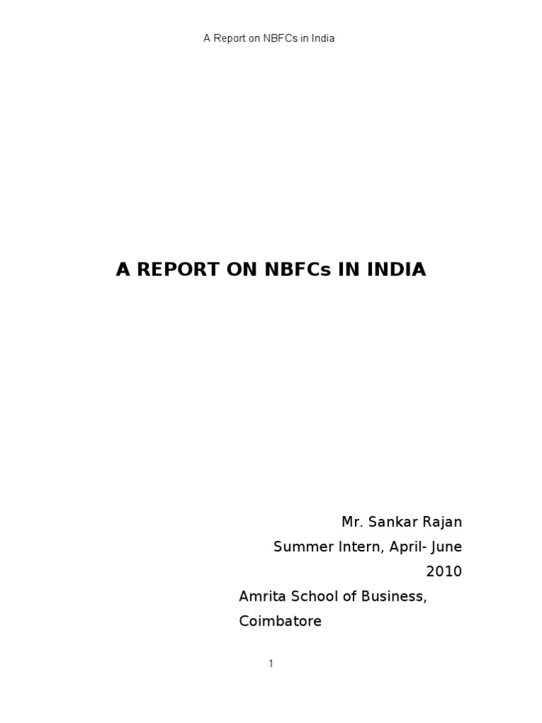 Overview of NBFCs in India | PDF | Non Bank Financial Institution ...