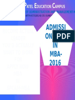 Admissi On Open IN Mba-2016: Become Actual Leader You'D Actually Want To Work FOR Apply Now MBA IN Spcam-Mba