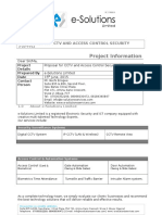 Best Technical Proposal For CCTV and Access Control