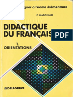 Didactique Du Français - Tome 1 Orientations -Fanck Marchand (1987)