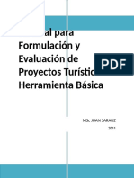 Manual para Formulacion Y Evaluacion de Proyectos Turisticos