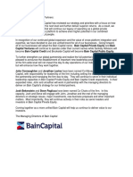 Bain Capital LP Letter
