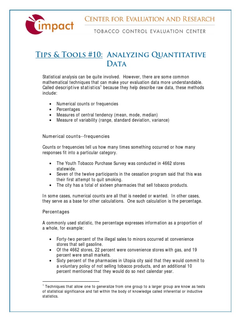 QUANTITATIVE DATA ANALYSIS TECHNIQUES PDF visual data 4