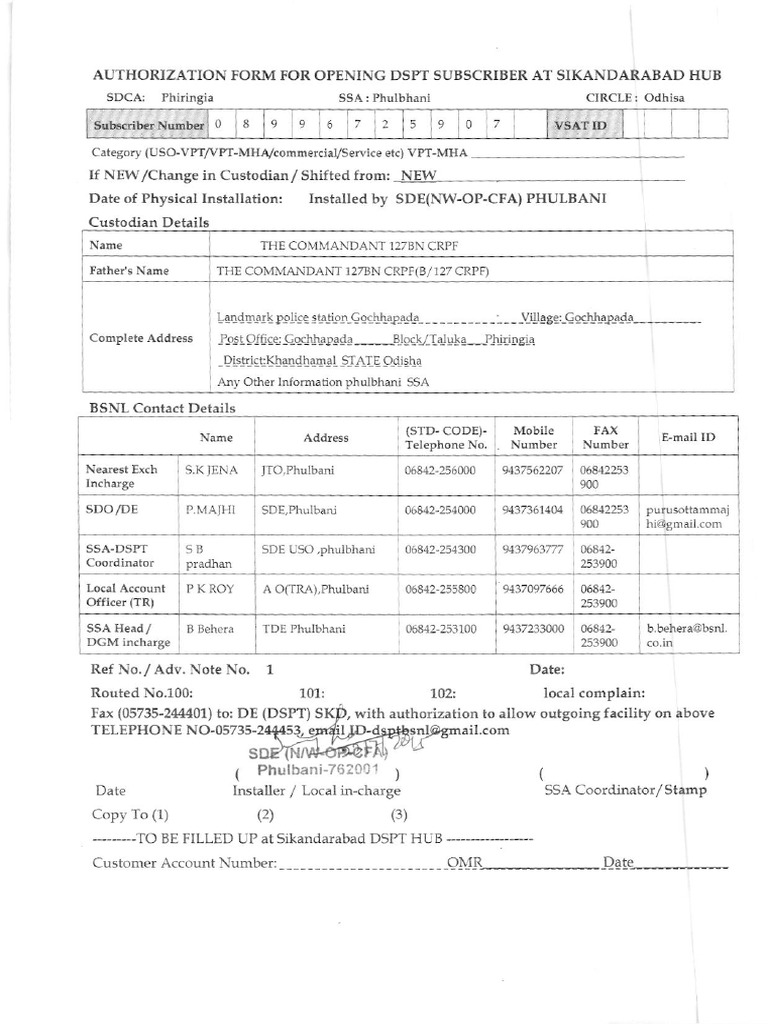 DSPT Subscriber Authorization Form | PDF