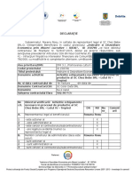 Declaratie de Non-Conflict de Interese - Lot IV