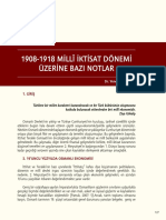 1908-1918 Mi̇llî İkti̇sat Dönemi̇ Üzeri̇ne Notlar PDF