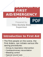 1) Introduction To First Aid