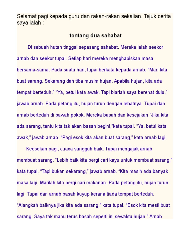 Selamat Pagi Kepada Guru Dan Rakan Pdf