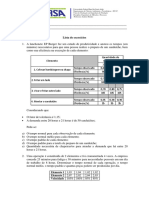 Lista de Exercício - 05.11.2015 - Métodos e Processos