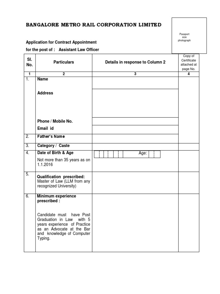 Legal Job Application Form | PDF | Law