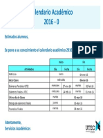 Calendario Académico 2016-0