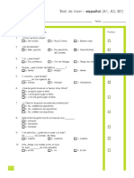 Test de Nivel Espanol Spanisch A1 - B1 PDF