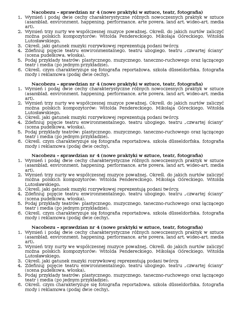 Sprawdzian Z Teatru I Dramatu
