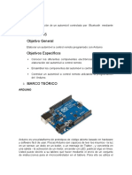 Diseño y Elaboración de Un Automóvil Controlado Por Bluetooth Mediante Arduino.