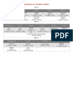 Schedule of Literary Events: ECE Seminar Hall ECE 102 ECE 105 ECE 204 ECE 104