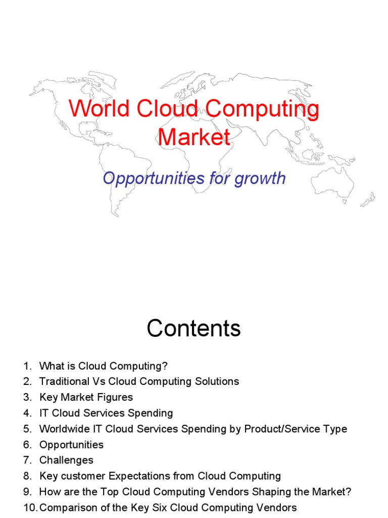 World Cloud Computing Market | PDF | Cloud Computing | Software As A ...