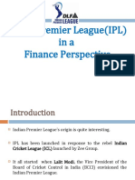 Indian Premier League (IPL) Ina Finance Perspective