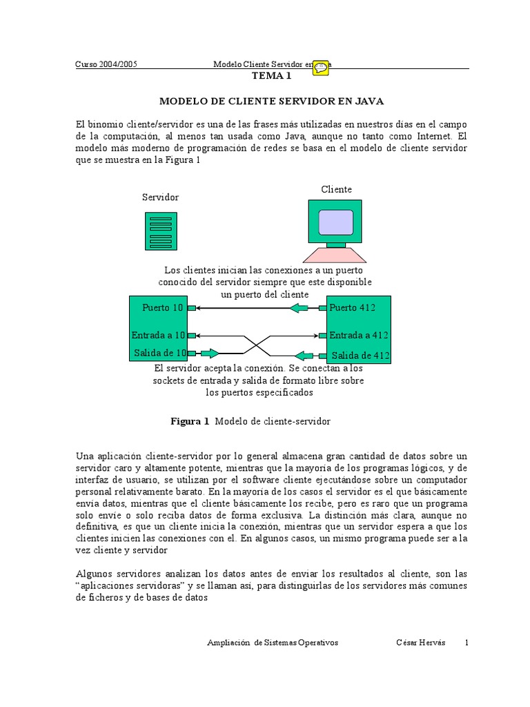 Modelo Cliente-Servidor en Java | PDF | Tecnología