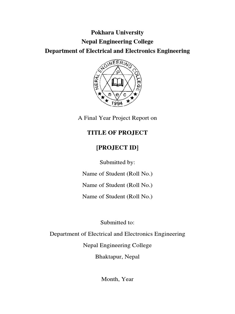 final year research project sample