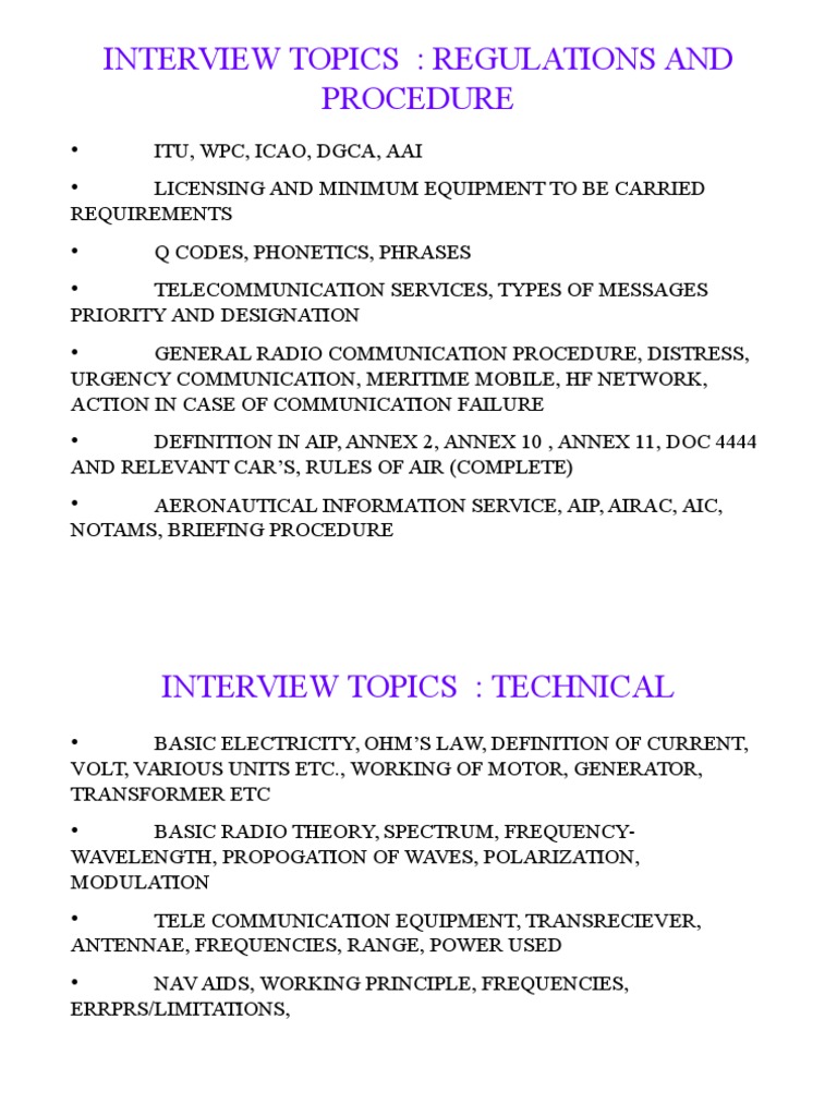 RTR Regulations for Aviation Communication | PDF | Air Traffic Control ...