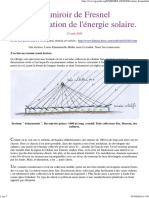 Energie Solaire Avec Miroirs de Fresnel PDF